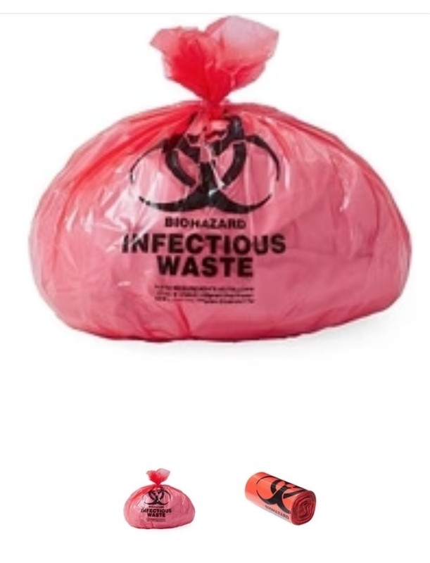 Medline Red Biohazard Liners, 24x32 Inches, Medium, Qty 500