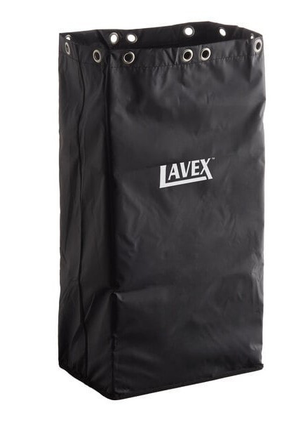 Premium Standard Black Vinyl Replacement or Spare Bag for Janitor Cart 25-Gal