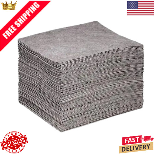 Spilltech Gp-M Sorbent Pad, 20 Gal, 15 In X 18 In, Universal, Gray, 100 Pk