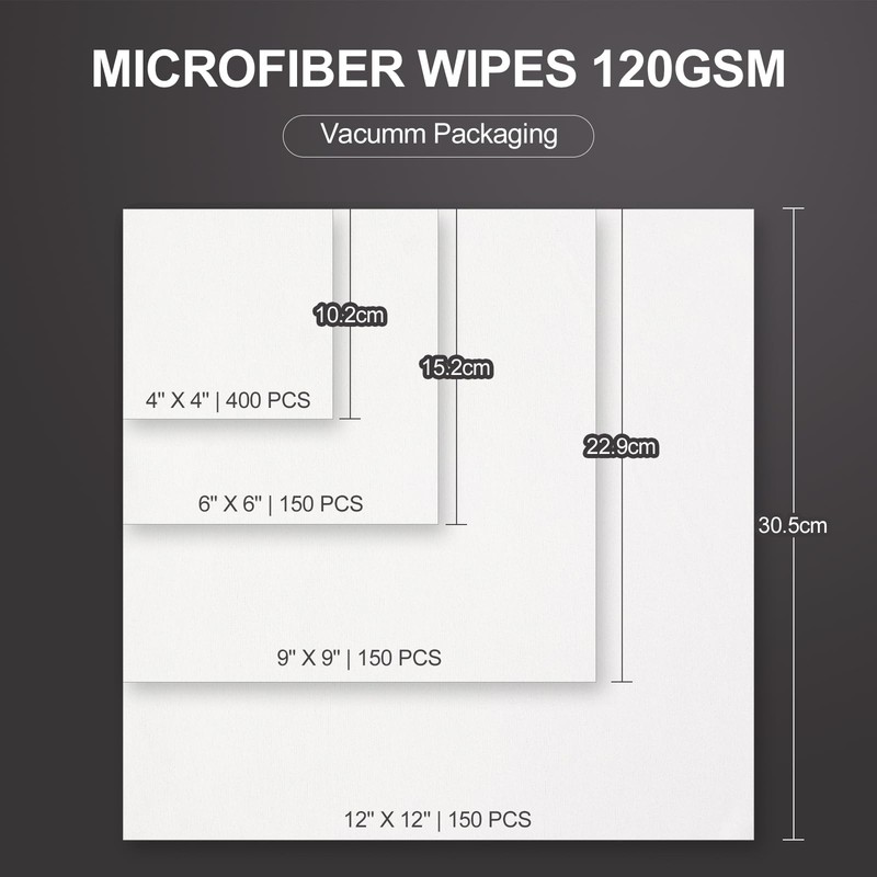AAwipes Double Knit 100% Polyester Wipers Light Weight Version 6"X6" 150Pcs gallery
