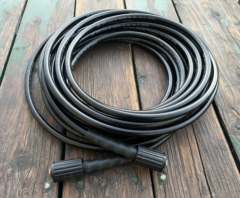 USED – 50ft PRESSURE WASHER HOSE Medium Duty 3000psi M22 – 14mm