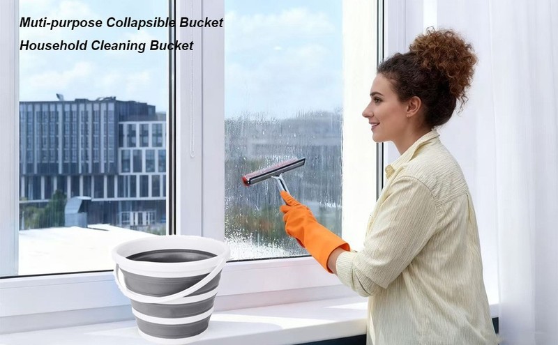 Collapsible Buet 1.3 Gallon 5L Water Buet for Cleaning Foldable gallery