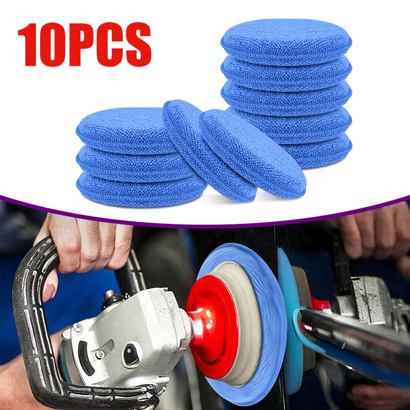 5″ Car Microfiber Foam Sponge Applicator Pads Car Buffing Polish Wax Cleaner 10X