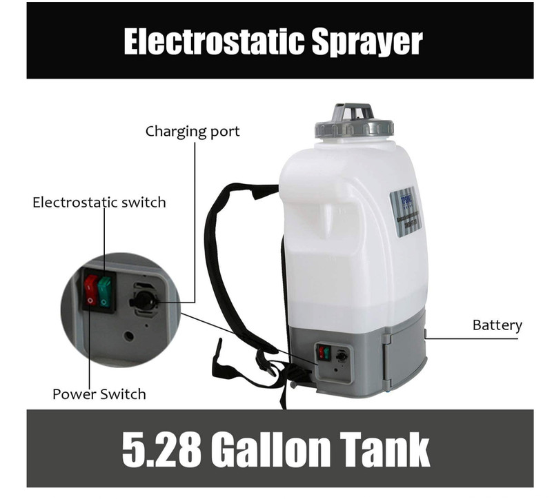 Electrostatic Knapsack Sprayer Cordless Backpack ULV Portable Disinfecting gallery