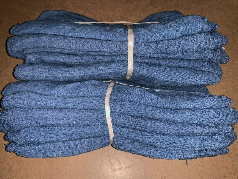 2500 new great mechanics shop rags towels blue jumbo 13"X14"