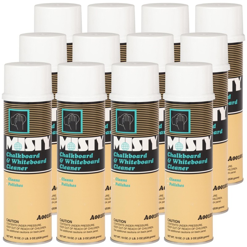 Lot Of 12 NEW Misty A00101 19oz Chalkboard & Whiteboard Cleaner, FREE SHIPPING