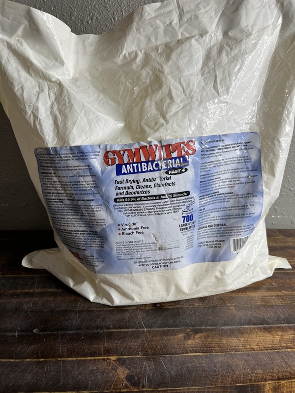 GymWipes Antibacterial Fast 4 Refill 700ct Disinfecting Wipes 2XL-101 HVAC/Gym
