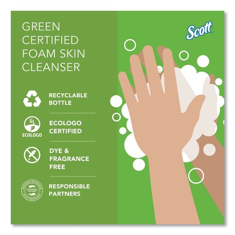 Scott 91565 1000 ml Bottle Essential Green Cert Foam Skin Cleanser - Neutral New gallery