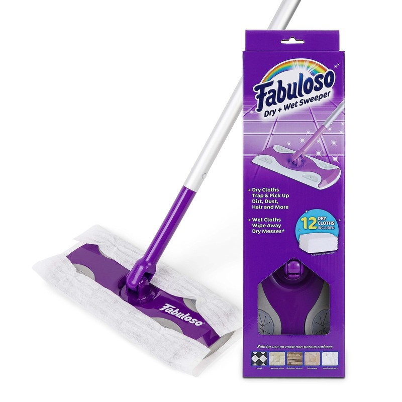 Fabuloso Dry and Wet Sweeper with Bonus 12 One Size (Pack of 1), Purple