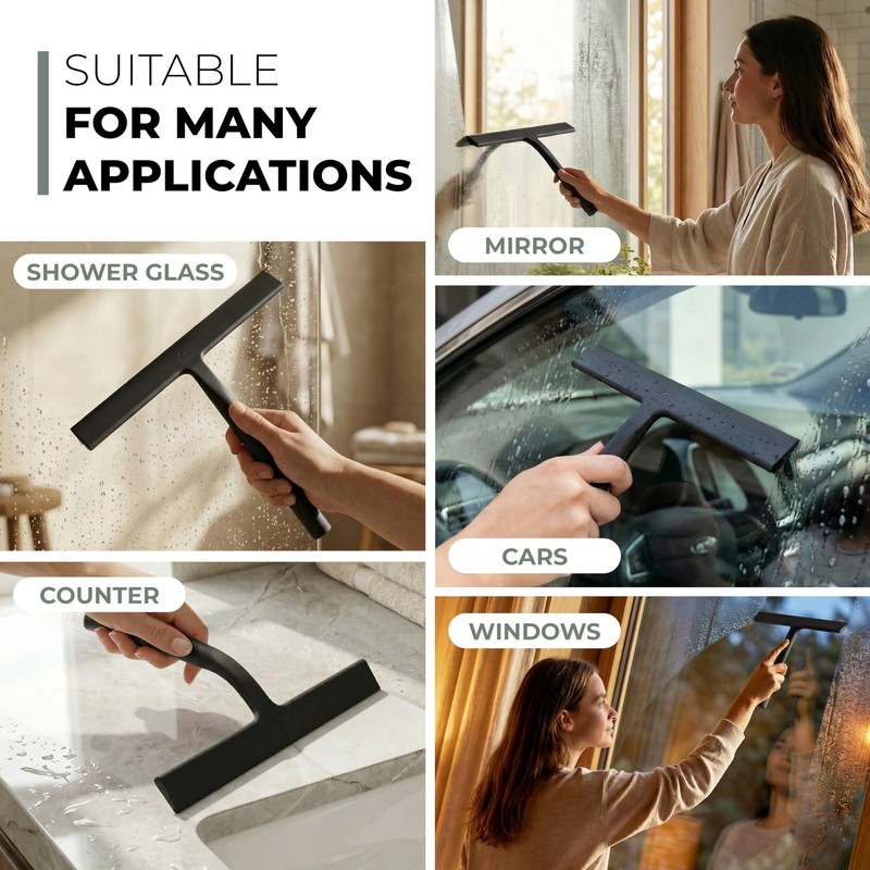 Gütewerk Gtewerk Silicone Shower Squeegee For Glass Doors Mirrors Stainless gallery