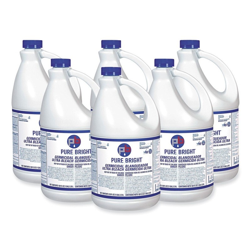 Pure Bright BLEACH6 1 gal Bottle Liquid Germicidal Bleach (6/CT) New