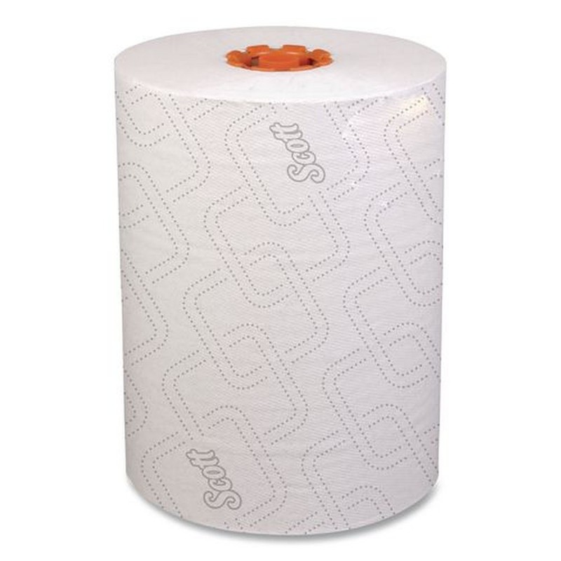 Scott 47035 8" x 580' 1-Ply Slimroll Towels - Orange Core/White (6/CT) New gallery