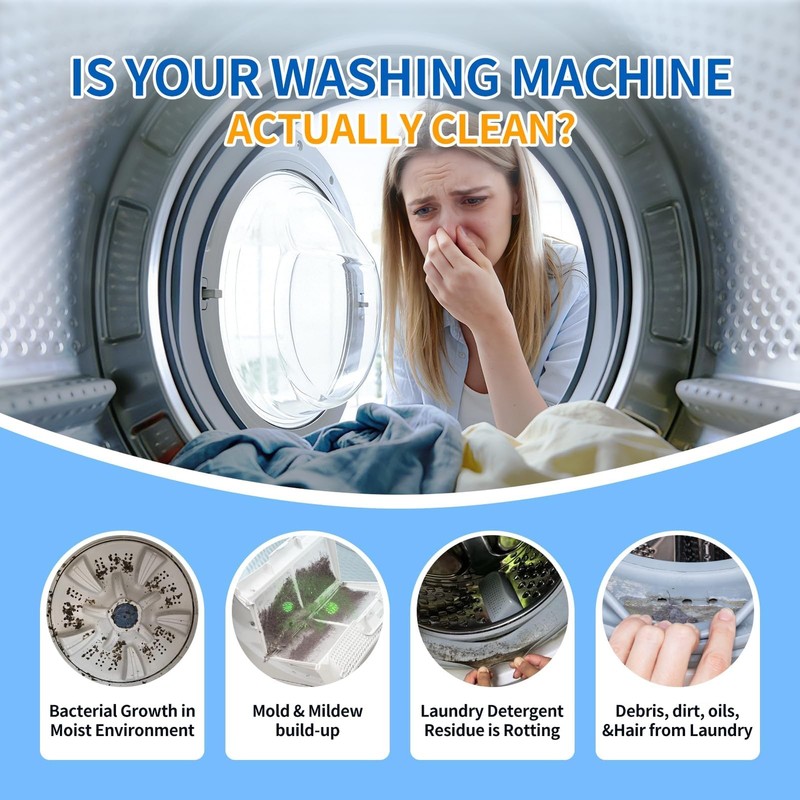 Luvoar Washing Machine Cleaner Tablets–24 Packs,Deep Cleaning Tablets For Pro gallery