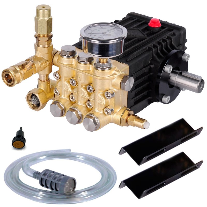 Pressure Power Washer Pump 24mm Solid Shaft 3600 PSI 4.0 GPM 10 HP Belt Drive