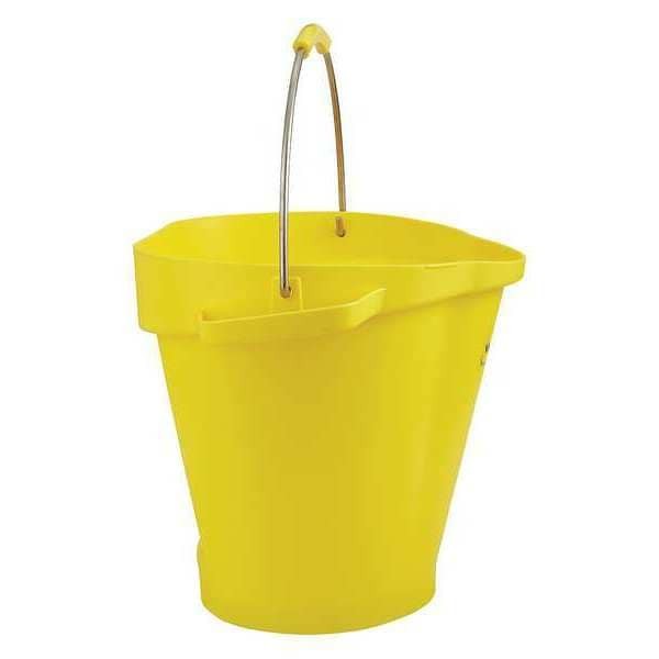 Vikan 56926 5 1/4 Gal Round Bucket, 15 In H, 14 1/8 In Dia, Yellow, gallery