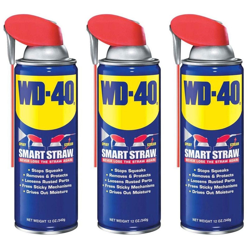 12 Oz. Original WD-40 , Multi-Purpose Lubricant Spray with Smart Straw (3-pack)