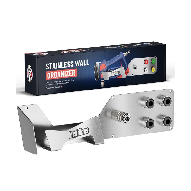 McKillans® Stainless Wall Organizer PRO - Pressure Washer Gun & Foa... Fast