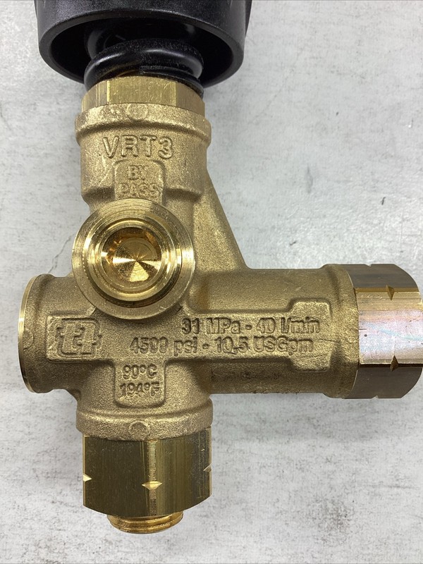 VRT3 Pressure Washer Bypass Unloader Valve 10.5gpm 4500psi 3/8" Ports gallery
