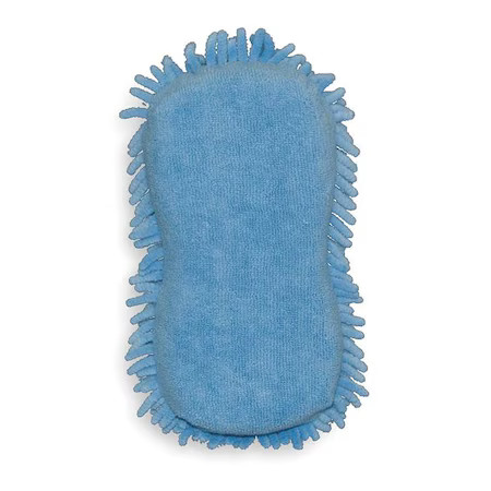 Tough Guy 2Zpe4 Microfiber And Chenille Sponge 5-1/2″ X 10-1/2″, Blue