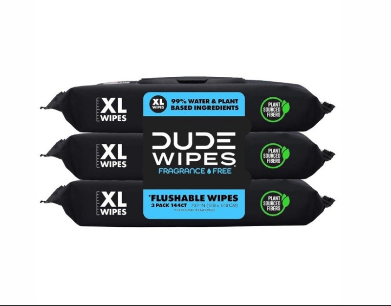 12 Pack Box Dudewipes Fragrance Free XL WIPES