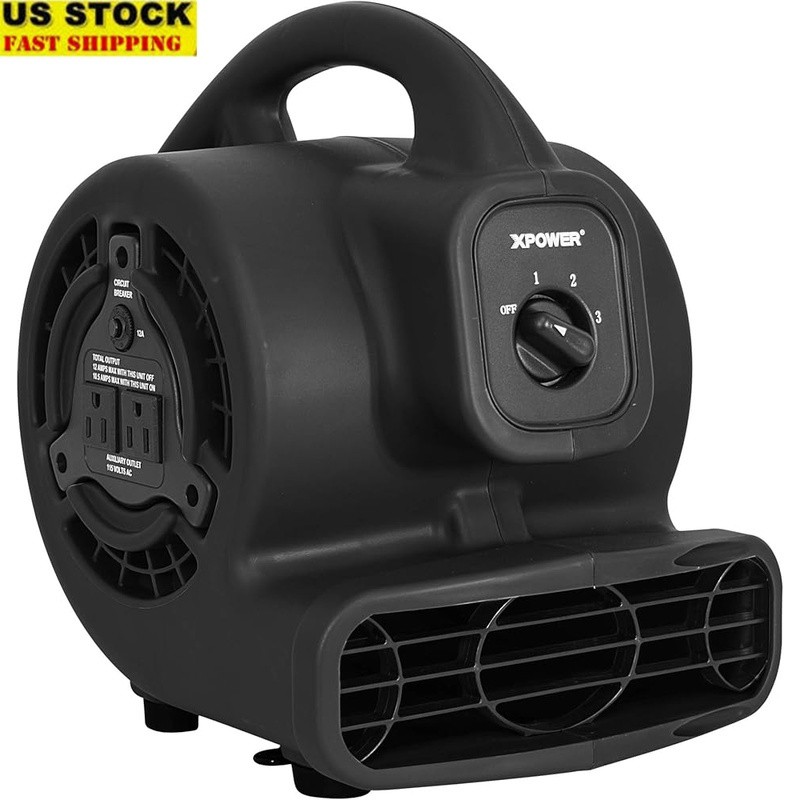 Powerful Air Mover Fan Fast Drying Carpets Floors Furniture Ventilation 3 Speeds