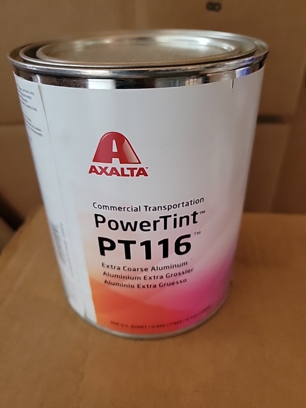 1 US QUART AXALTA POWER TINT PT116 EXTRA COURSE ALUMINUM IMRON TRANSPORTATION