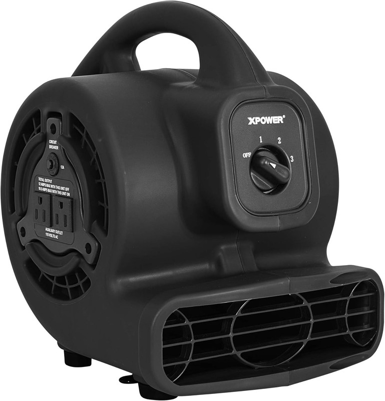 P-80A Mini Mighty 138 W 600 CFM Centrifugal Air Mover Carpet Dryer Floor Fan