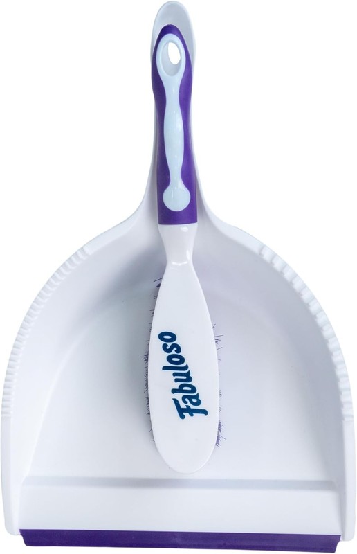 Fabuloso Compact SweeperSet White Purple with Hanging Hole forKitchen Car Office