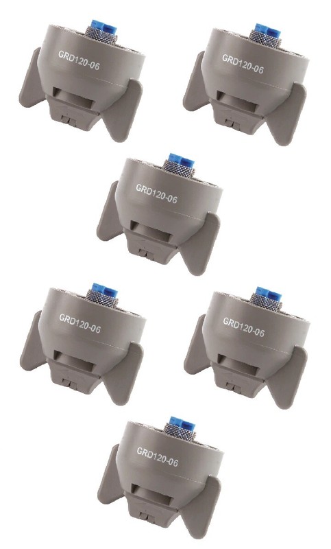 Pack of 6 – Hypro Guardian Gray Polymer Spray Tip 120° Rated @ 0.60 GPM 40 PSI