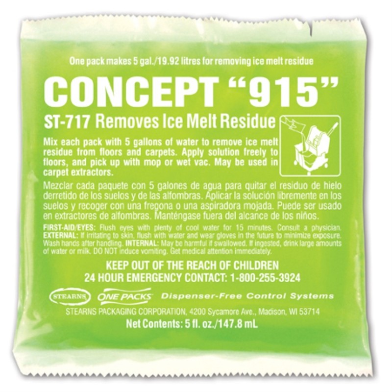 Case of 36 Stearns ONE PACKS Concept “915” Ice Melt Remover – 5 oz