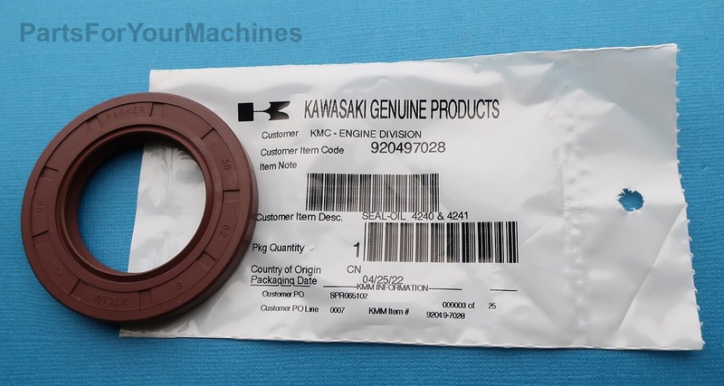 LOWER CRANK SEAL KAWASAKI 92049-7028, FR651V, FR691V, FR730V, FS481V, 9C24