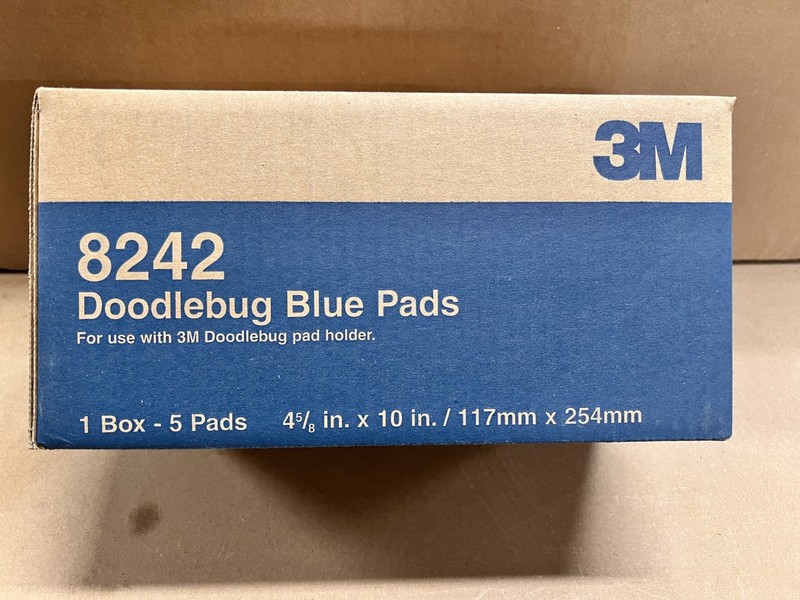3M Doodlebug Blue Scrub Pad 8242 4-5/8 in x 10 in 5 Pk. NEW