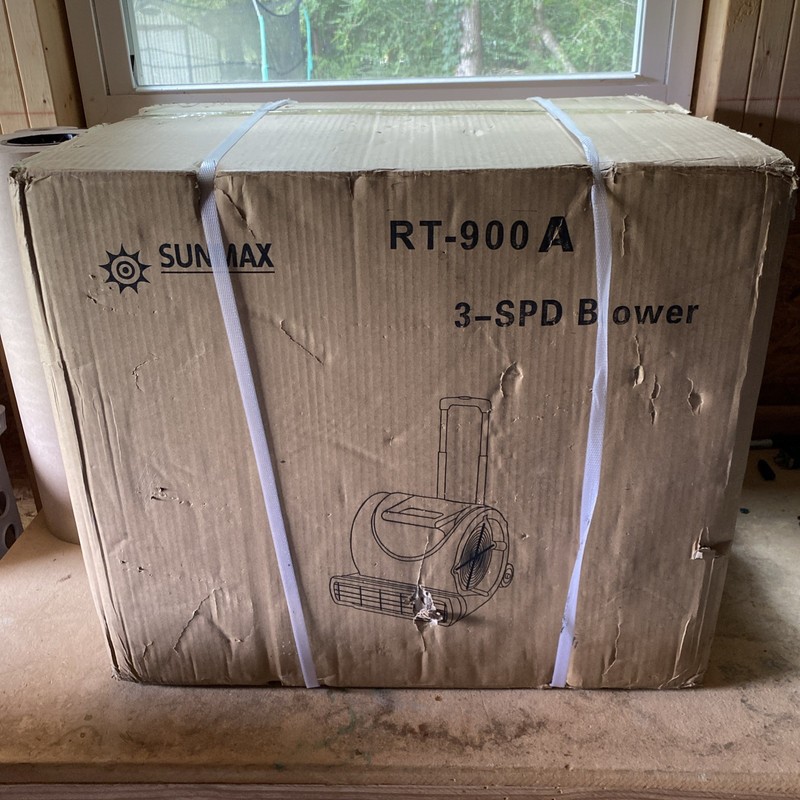 Sunmax RT900A 5000 CFM Industrial 1.3 HP Motor 3-Speed Blower Air Mover Fan