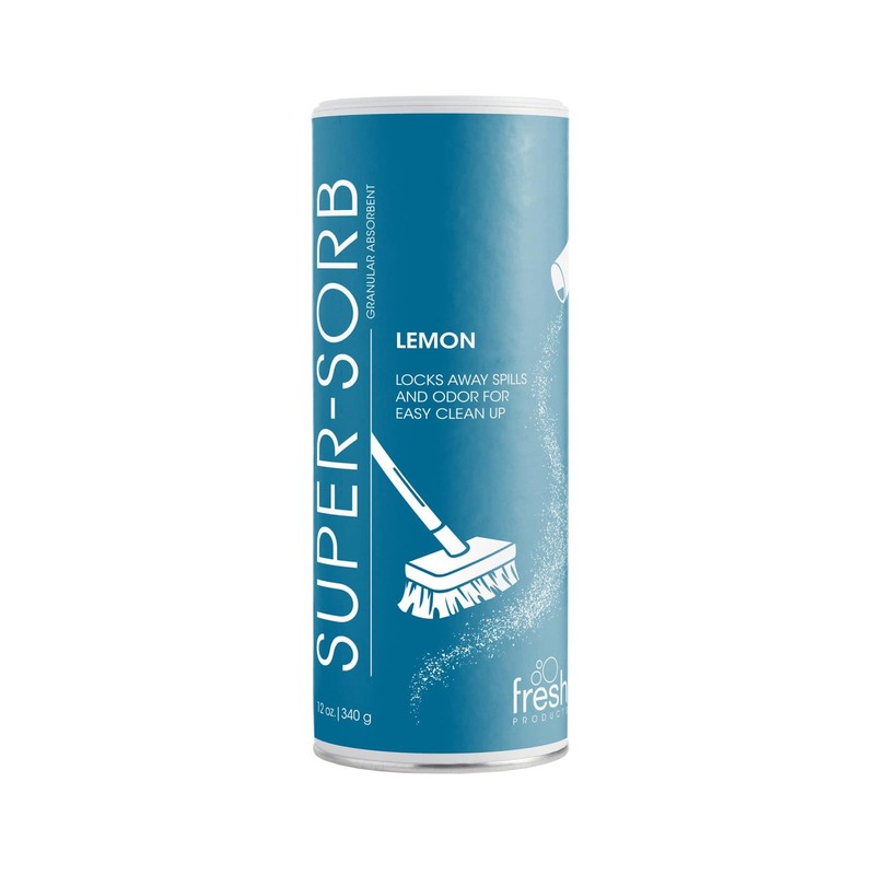Super-Sorb Liquid Spill Absorbent, Lemon 12 Ounce (Pack of 1), Colorless