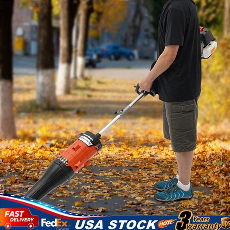 52cc Gas Power Hand Held Sweeper Broom Driveway Turf Artificial Grass Snow Clean