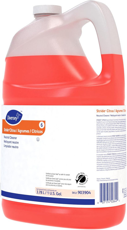 Stride Citrus Neutral Floor Cleaner, 1-Gallon Concentrate, Pack of 4 gallery