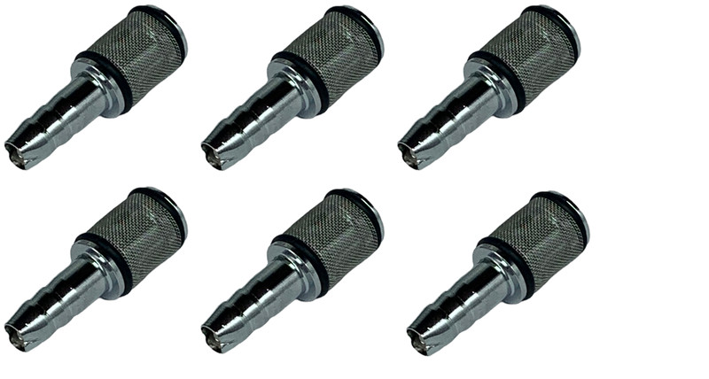 6PK Pressure Washer Chemical Soap Hose Brass/Chrome Pickup Filter W/ Check Valve