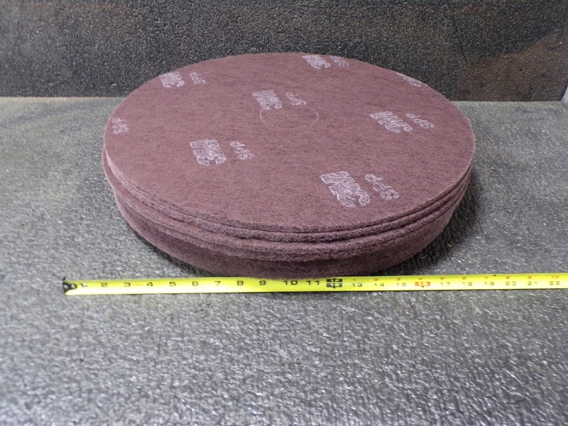 10PK, SCOTCH-BRITE 20″ Non-Woven Round Surface Prep Pad, 175-350rpm, Maroon(IH)