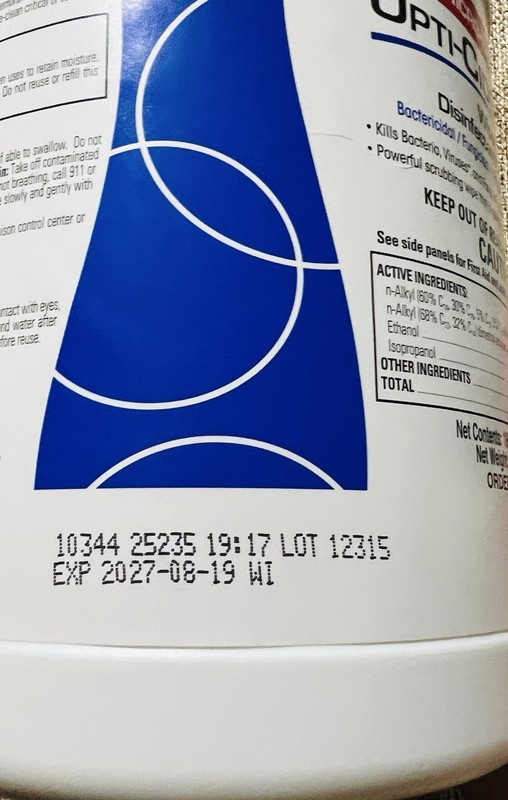 *1-Pack* Micro-Scientific Opti-Cide MAX Disinfectant Cleaner Wipes M60034 gallery