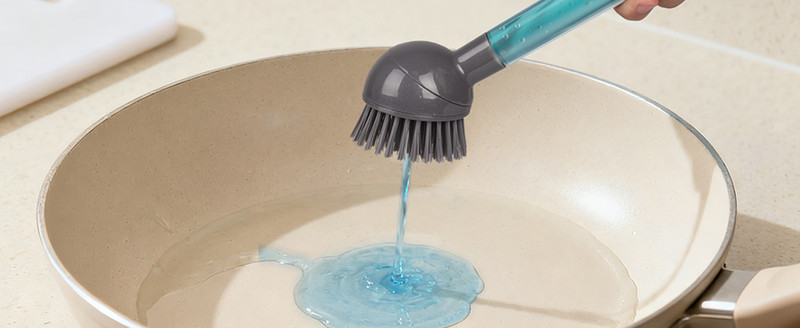 Soap Dispensing Dish Brush Stora Set with 360° Rotating Head, Kitchen gallery