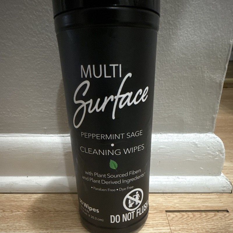 Multi Surface Multi-Surface Cleaner Wipes Canister, Peppermint Sage Scent