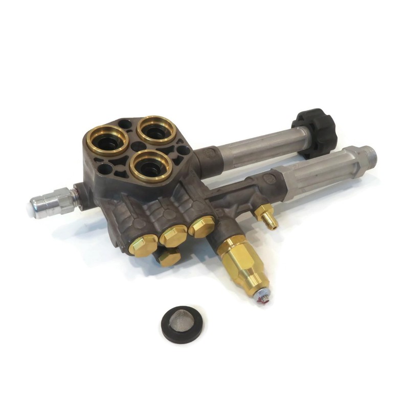 Annovi Reverberi Compatible Washer Pump Head with Unloader Replacement Black
