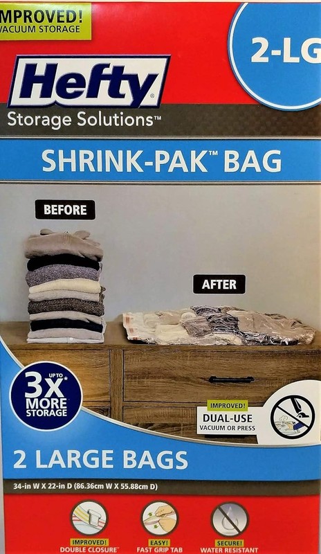 Vacuum Seal SHRINK-PAK BAG , 34″ x 22″, 2 Large Bags (Large)