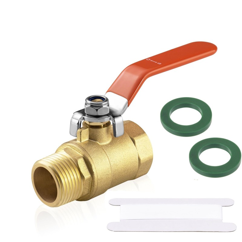 Brass Garden Hose Shut Off Valve – 3/4” GHT Female x NPT Male,