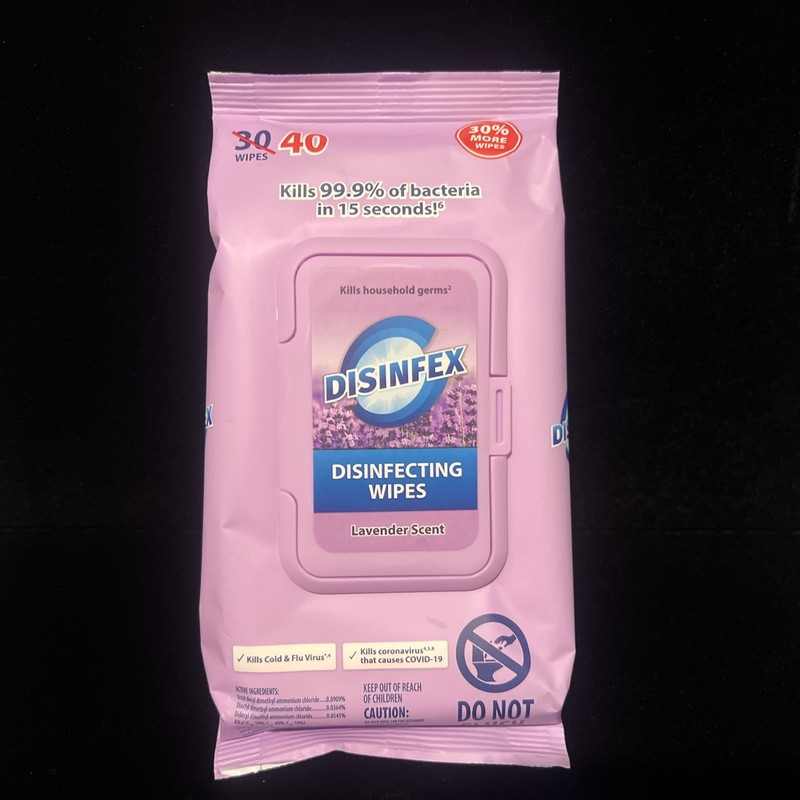 1 pack Disinfex Lavender Disinfecting Wipes Lavender Scent New EPA# 98194-1
