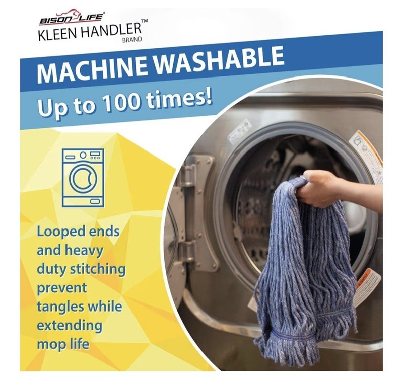 Bison Life KLEEN HANDLER Nano Microbial General Cleaning Mop - 2 Mops gallery