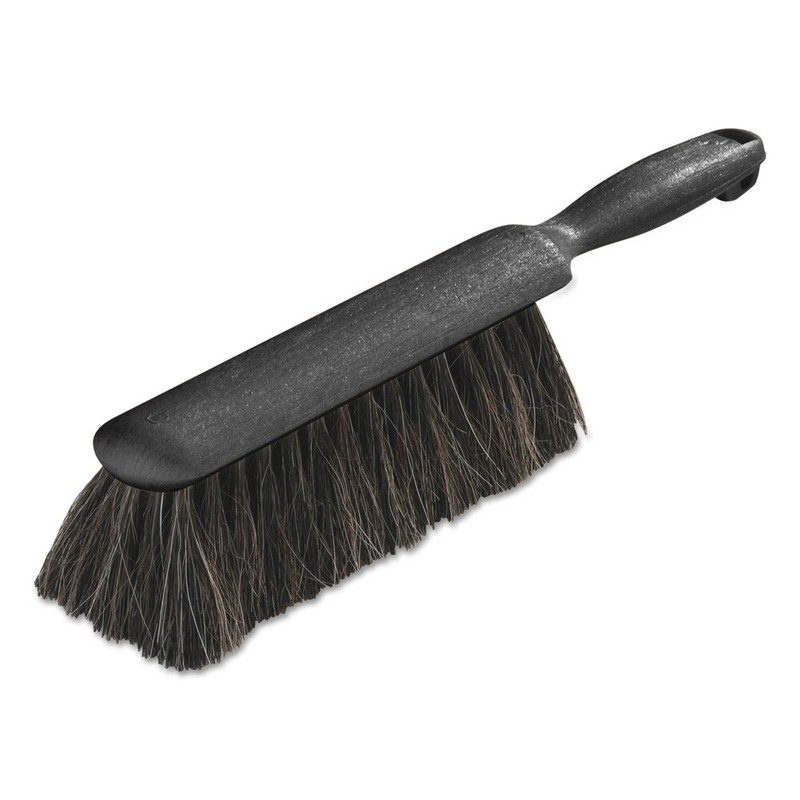 Carlisle 3622503 8" Horsehair Blend Bristles Counter/Radiator Brush - Black New