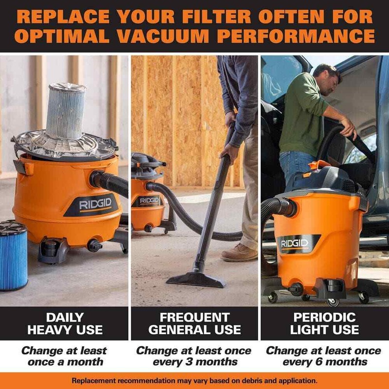RIDGID 9 Gallon 4.25 Peak HP NXT Shop Vacuum Wet Dry Vac w/General Debris Filter gallery