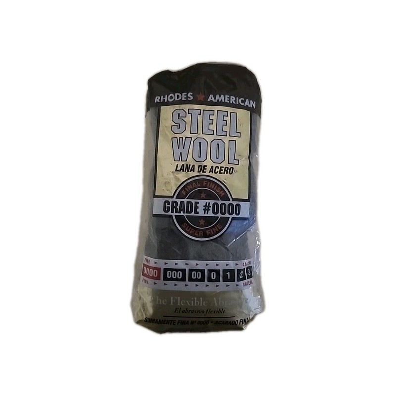 Steel Wool 0000 12 pad Fine Grade Rhodes, American Final Finish Super Fine