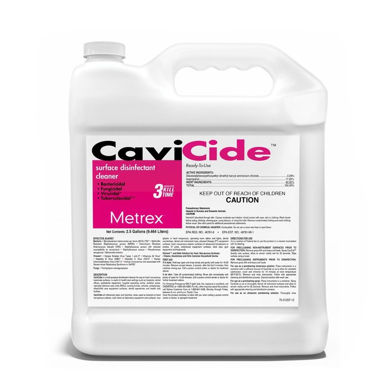 Metrex CaviCide1, (13-5025) 1 Min Kill Time Surface Disinfectant- 2.5 Gallon Jug